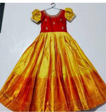 NEW LAUNCING KIDS GOWN kanjivaram silk Affordable kids wear Mumbai